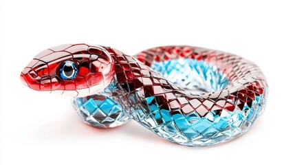 Colorful Glass Snake Sculpture