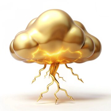3d golden sork sky