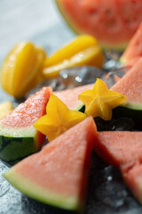 スターフルーツとスイカ
