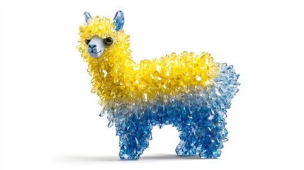 Colorful crystal llama figure