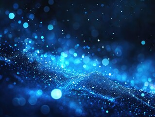 Abstract Blue Particles