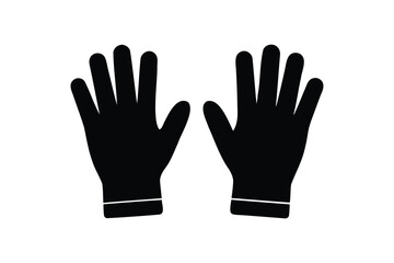 Obraz premium black leather gloves