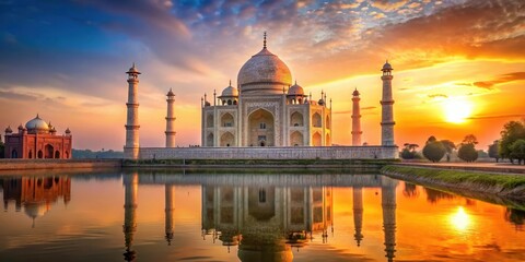 Luxurious Taj Mahal at Sunset, sunset, nature,  sunset, nature, beauty