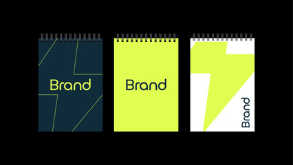 Editable Vector Design of Modern Spiral Notebooks for Branding