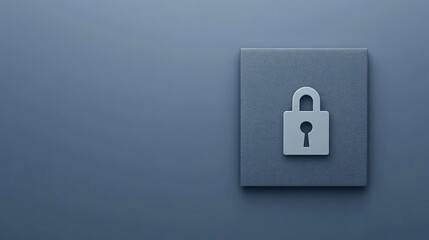 A minimalistic image featuring a padlock symbol on a textured blue background, representing security and protection.