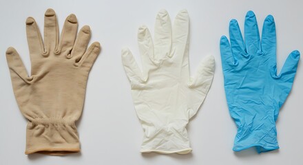 Diverse array of protective hand coverings in various materials and colors