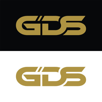 letter gds concept logo design vector template
