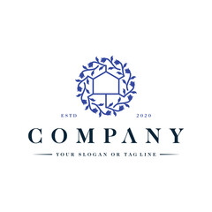 luxury home concept logo design vector template