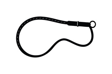Obraz premium Bullwhip icon silhouette on white background