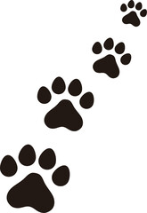 犬の足跡のアイコンのパターン
