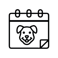 Pet Adoption Calendar Reminder Dog Icon