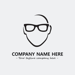 woman with glasses silhouette illustration black and white for logo company vector image
