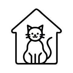 Pet Adoption Cat Shelter Safety Icon