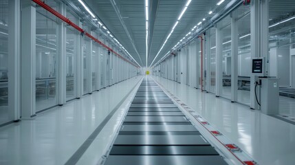 Fototapeta premium Modern Hybrid Manufacturing Facility Interior