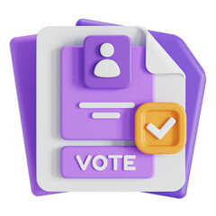 3D Icon of Candidate profile