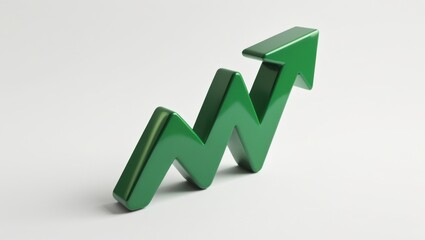 Green Arrow Symbolizing Growth and Positive Progress