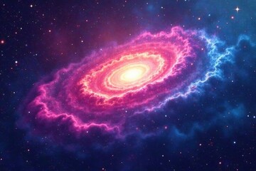 Fototapeta premium Abstract swirling nebula texture, cosmic seamless loop, space, universe, illustration