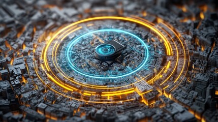 Technological advancement within a complex urban network.