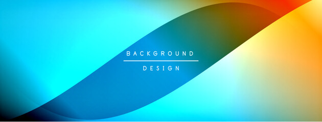 Abstract gradient background. Blue, orange hues blend smoothly. Minimalist design features text overlay, simple curves present.