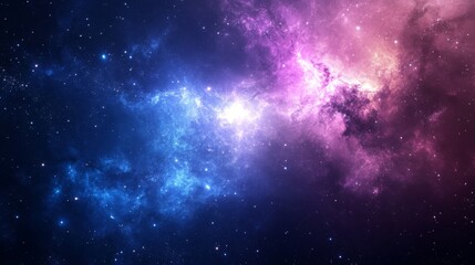 Fototapeta premium Beautiful space nebula with pink and blue colors
