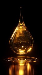 Beauty oil drop with glowing highlights high resolution picture