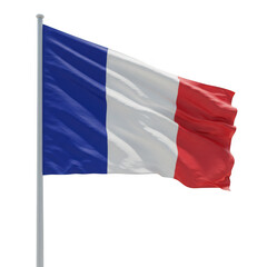 Obraz premium French national symbol waving on transparent background
