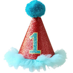 Red Glitter Party Hat