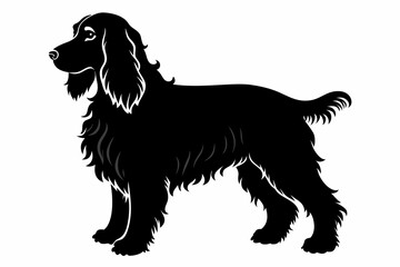 cocker spaniel sihouette black vector