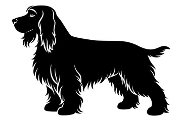 cocker spaniel sihouette black vector