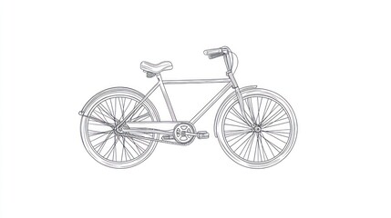 Fototapeta premium A vintage-style bicycle design displayed on a white background for creative uses