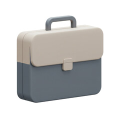 3D Two-Tone Briefcase Business Case Professional Luggage Executive Bag Corporate Carrier Document Holder Work Accessory Stylish Design