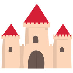 castle on the white background
