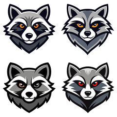 Fototapeta premium Raccoon head mascot logo design vector