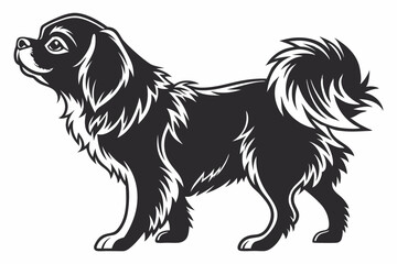 shih tzu sihouette black vector