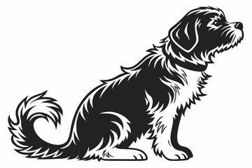 shih tzu sihouette black vector