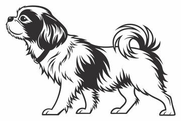 shih tzu sihouette black vector
