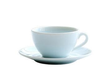 Obraz premium Light blue ceramic coffee cup and saucer