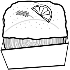 Timbering croissant sweet & sour flavor illustration of background