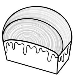 Timbering croissant illustration of background 