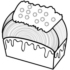 Timbering croissant bakery soft cream flavor illustration of background