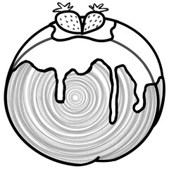 Timbering croissant bakery illustration of background