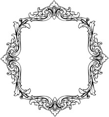 Vintage frame with detailed ornaments | Classic and elegant SVG icon for graphic design