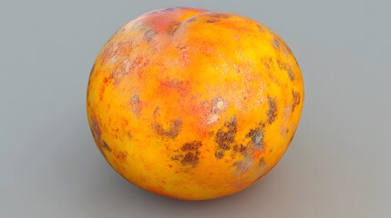 Fototapeta premium Rotten Peach Fruit Spoiled Decayed Damaged Moldy