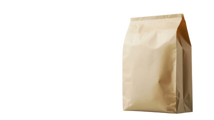 brown paper package bag mock up on white background