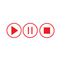 play pause stop button icon