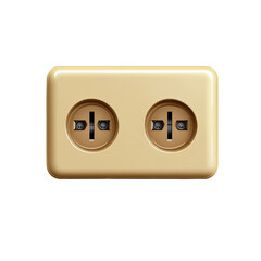 Beige electrical outlet