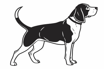 beagle sihouette black vector