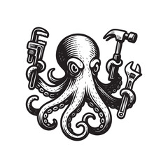 octopus holding service tools © HardWork