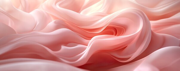 Obraz premium Delicate Pink Fabric Texture; Abstract Flowing Fabric; Soft Pink; Elegant Fabric; Fabric Background; Fashion Textile; Design Inspiration