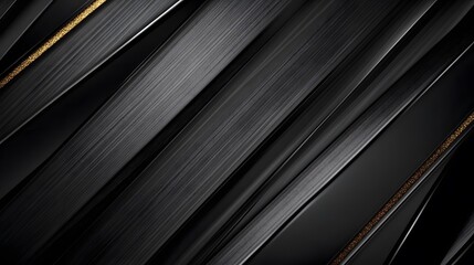 Obraz premium Abstract Black Gold Diagonal Stripes Texture Background